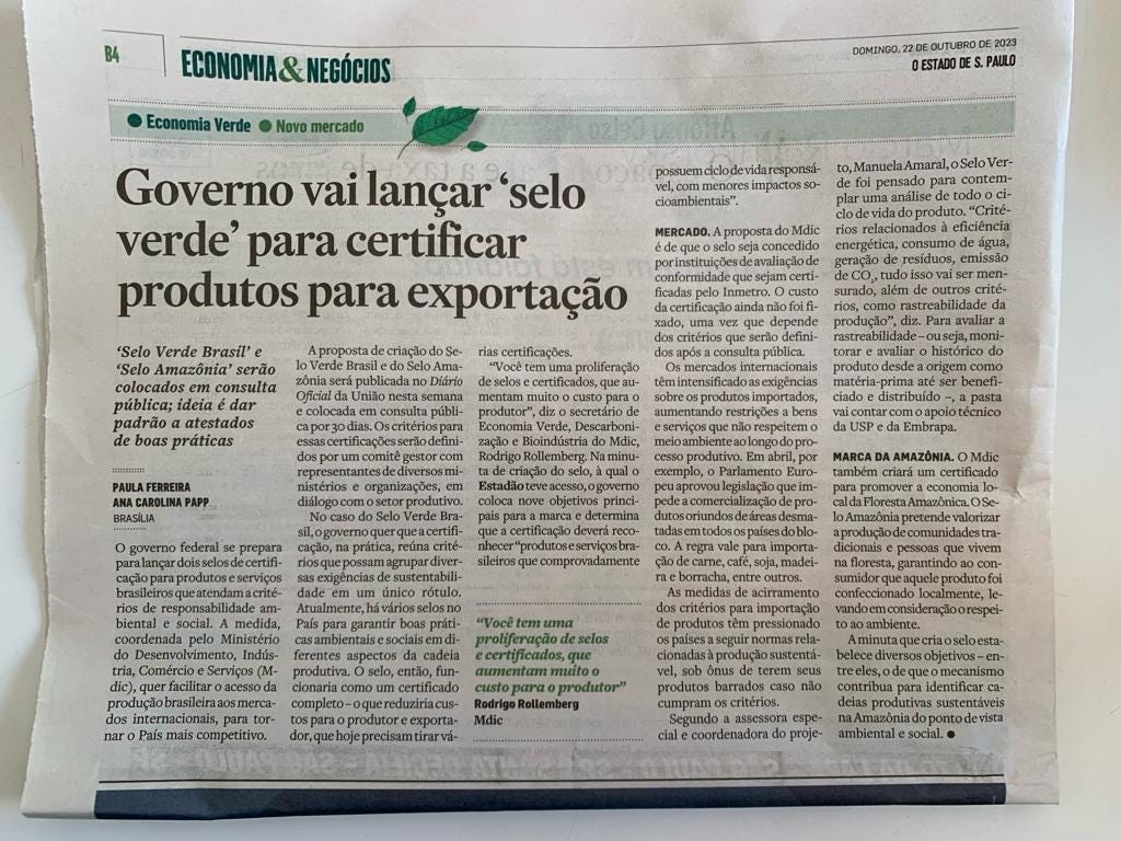 Materia publicada em O Estado de São Paulo.